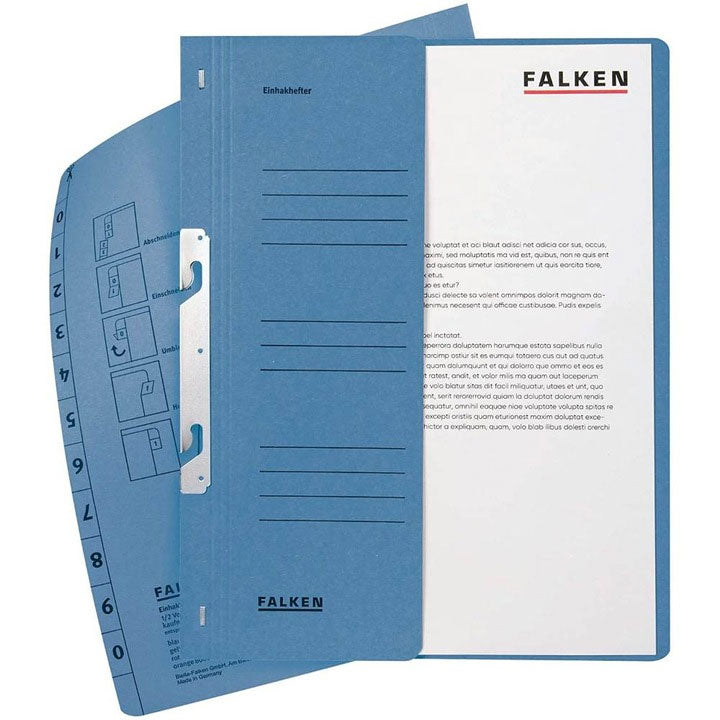 Dosar Carton Incopciat 1/2 Albastru Falken/ - Exacompta