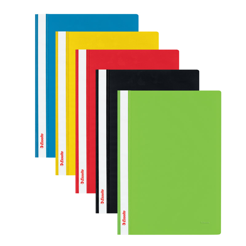 Dosar Plastic cu Șină și Multiperforații Alb 10/set Esselte
