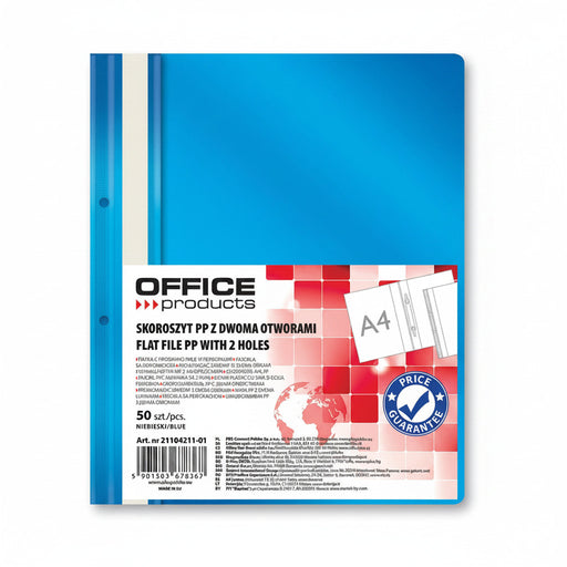 Dosar plastic cu șină alb Office Products format A4