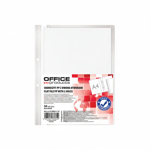Dosar plastic cu șină alb Office Products format A4