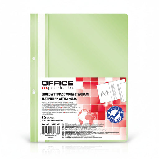 Dosar plastic cu șină verde Office Products format A4