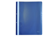 Dosar plastic cu șină bleumarin Optima format A4
