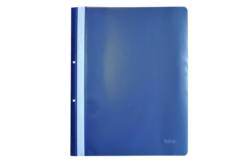 Dosar plastic cu șină bleumarin Optima format A4