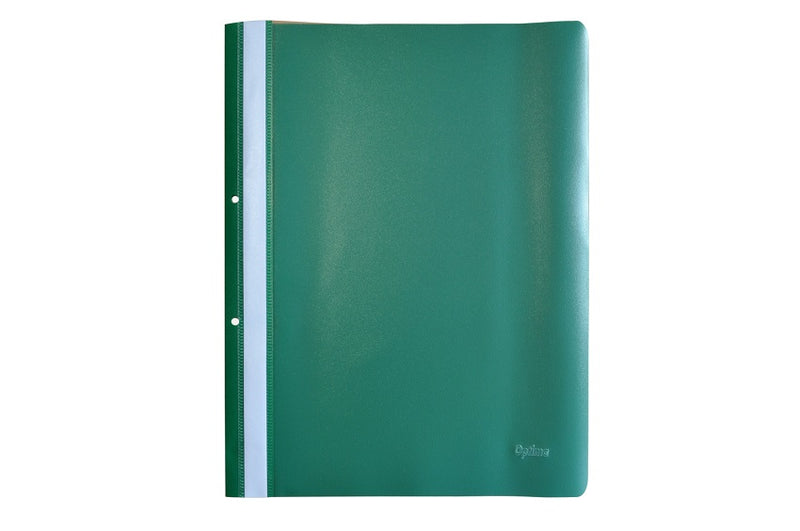 Dosar plastic cu șină verde Optima format A4