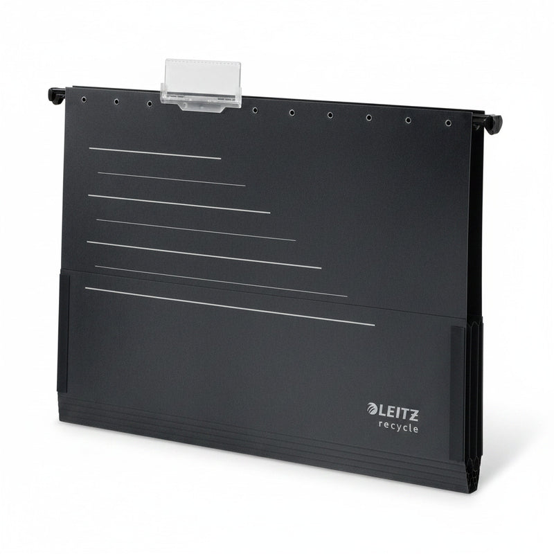 Dosar Suspendabil cu Burduf Negru Alpha Recycle marca Leitz