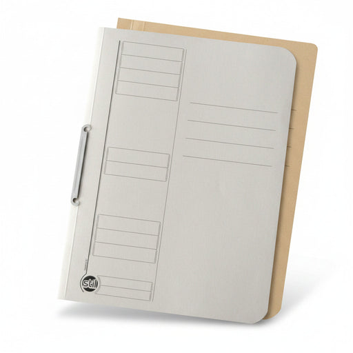 Dosar carton alb duplex 230g, șină Generic pentru organizarea și arhivarea documentelor