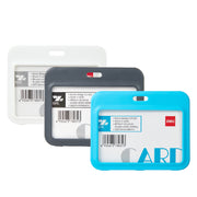Ecuson Orizontal ABS Rigid 100 x 80 mm cu Clips și Șnur Deli
