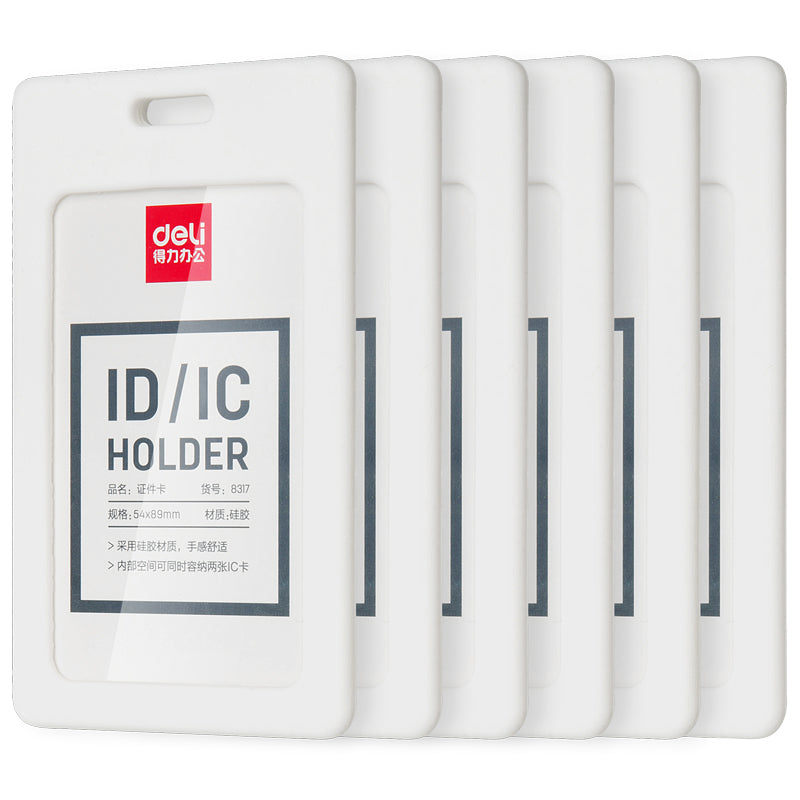 Ecuson Vertical din Silicon pentru Carduri 54 x 89 mm Deli