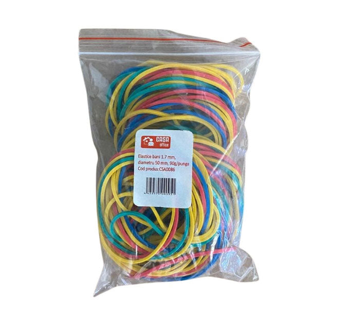 Elastice pentru Bani 50 x 1,7 mm Pungă 90 g Nebo