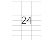 Etichete 24/A4 70 x 37,12 mm Colțuri Drepte 25 coli Tanex