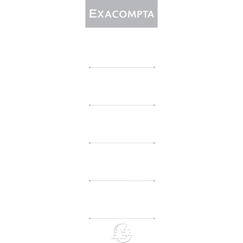 Etichete biblioraft Exacompta 7.5 cm, set 10 bucăți albe interschimbabile