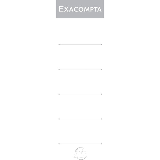 Etichete biblioraft Exacompta 7.5 cm, set 10 bucăți albe interschimbabile