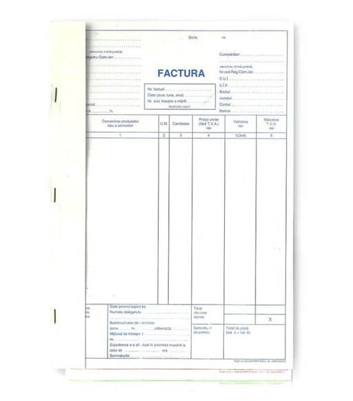 Factură A4 3 Exemplare Autocopiativă Gold 150 file Calitate verificată
