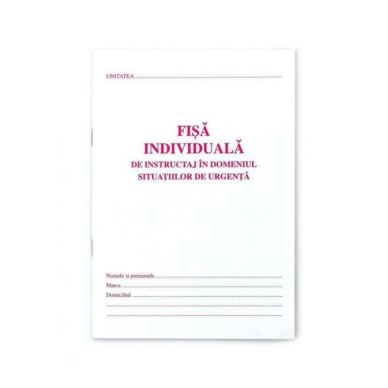 Fișă Individuală PSI (ISU) A5 8 file Nebo