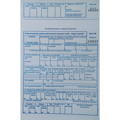 Foi de Parcurs Marfă A4 Inseriate 100 file Nebo