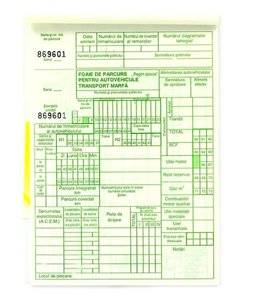Foi de Parcurs Marfă A5 Inseriate 100 file Nebo