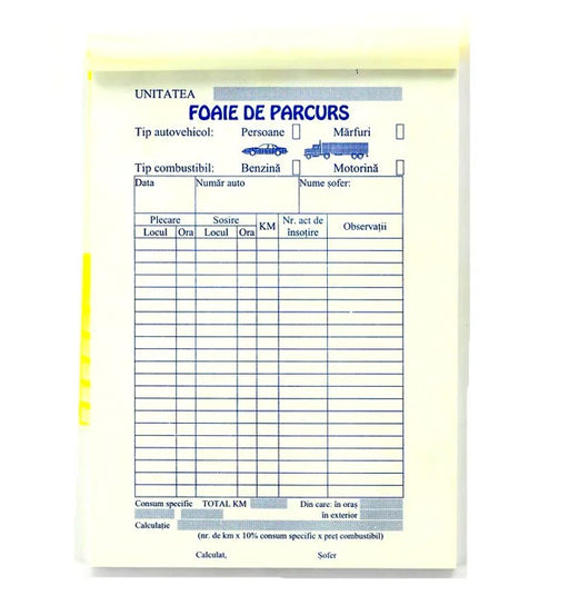 Foi de Parcurs Marfă/Persoane A5 100 file Nebo