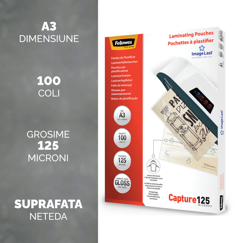 Folie Laminare ImageLast A3 125 microni 100 buc Fellowes