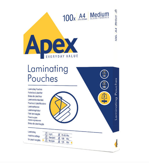 Folie Laminare Apex A4 125 microni 100 buc Fellowes