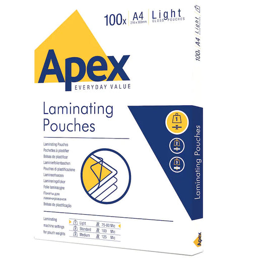 Folie Laminare Apex A4 80 microni 100 buc Fellowes