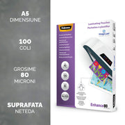 Folie Laminare ImageLast A5 80 microni 100 buc Fellowes