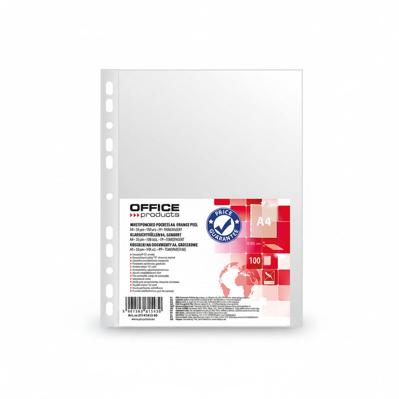 Folii Protecție A4 Transparente, 50 Microni, 100/set Office Products