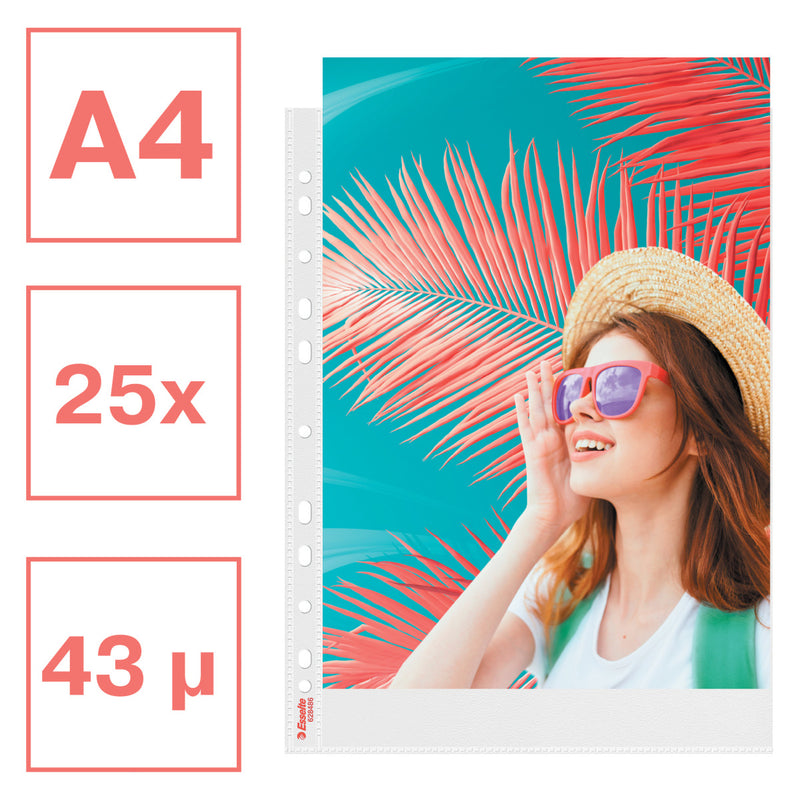Folii Protecție A4 Colour'Breeze Reciclabile, 43 Microni, 25/set - Esselte