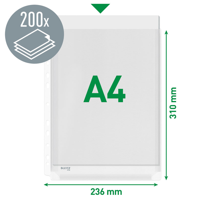 Folii Protecție A4 Jumbo cu Burduf 20 mm, 10/set - Leitz
