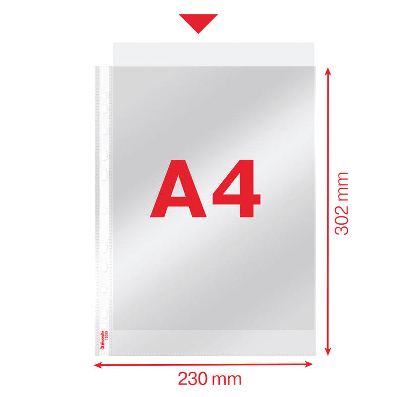 Folii Protecție A4 Cristal, 40 Microni, 100/top - Esselte
