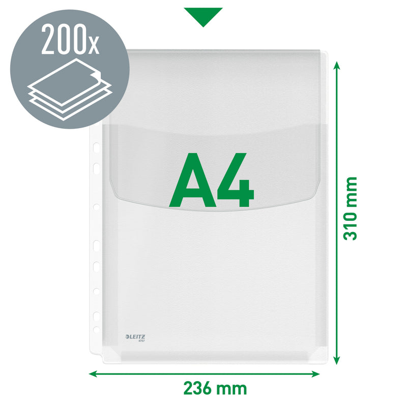 Folii Protecție A4 Jumbo cu Clapă, 5/set - Leitz