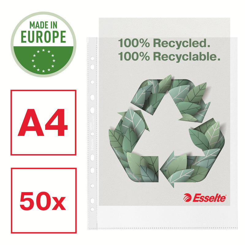 Folii Protecție A4 Maxi Recycled, 70 Microni, 50/cutie - Esselte
