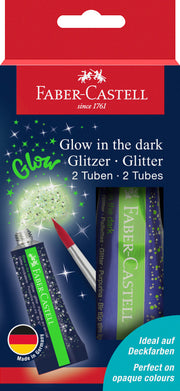 Glitter Glow in the Dark 2 x 12 ml Faber-Castell