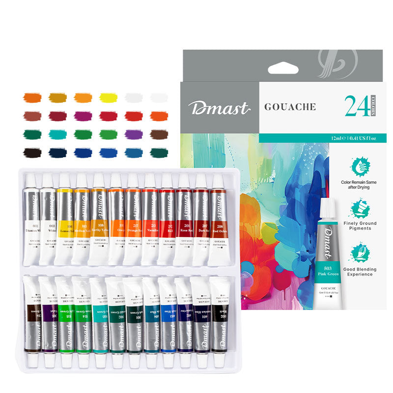 Guașe 24 Culori 12 ml DMast