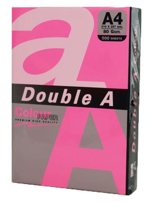 Hârtie Color Copiator A4 Neon 75g 100 Coli/Top Double A Roz