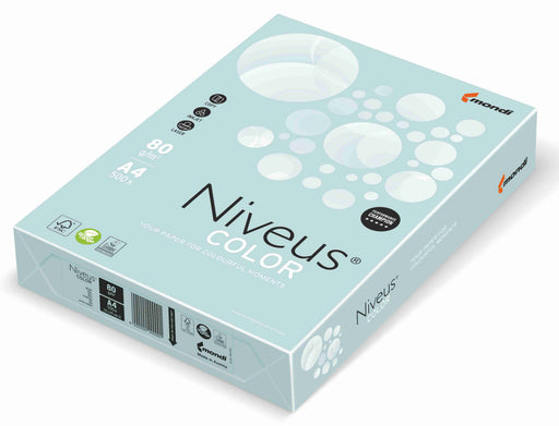 Hârtie copiator color Albastru Deschis Pal, Niveus, format A4, 80g, top 500 coli