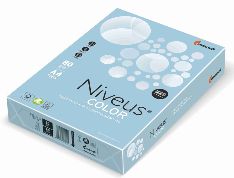 Hârtie copiator color Albastru Ice Pal, Niveus, format A4, 80g, top 500 coli