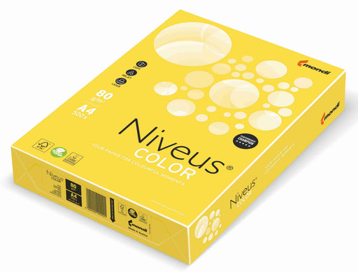 Hârtie copiator color Galben Canar Intens, Niveus, format A4, 80g, top 500 coli
