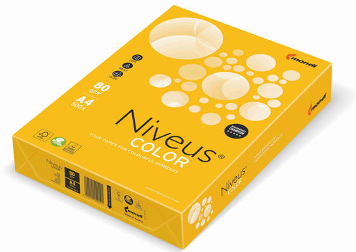 Hârtie copiator color Galben Intens, Niveus, format A4, 80g, top 500 coli