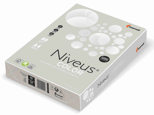 Hârtie copiator color Gri Scoică Pal, Niveus, format A4, 80g, top 500 coli