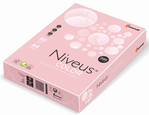 Hârtie copiator color Roz Flamingo Pal, Niveus, format A4, 80g, top 500 coli