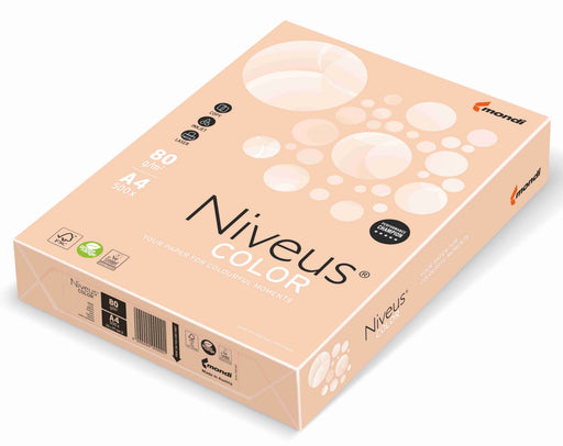 Hârtie copiator color Salmon Pal, Niveus, format A4, 80g, top 500 coli