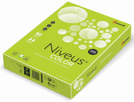 Hârtie copiator color Verde Lime Intens, Niveus, format A4, 80g, top 500 coli