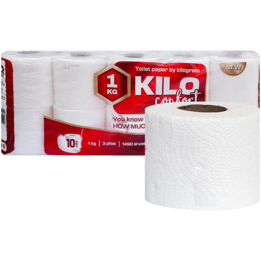 Hartie igienica Kilo alba 3 straturi - 10 role