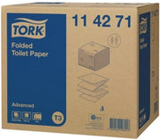 Hartie igienica intercalata Tork Advanced T3 bulk 2 straturi - 1 pachet - imagine 2