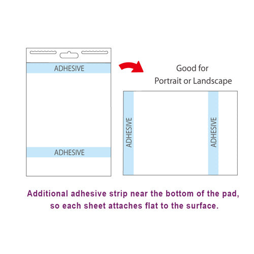 Flipchart Pad Repoziționabil 792 x 635 mm, 30 Coli/Set Stick'n
