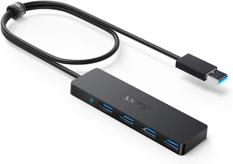 Hub USB Anker 3.0 UltraSlim 4 Porturi Cablu 60 cm negru - imagine produs