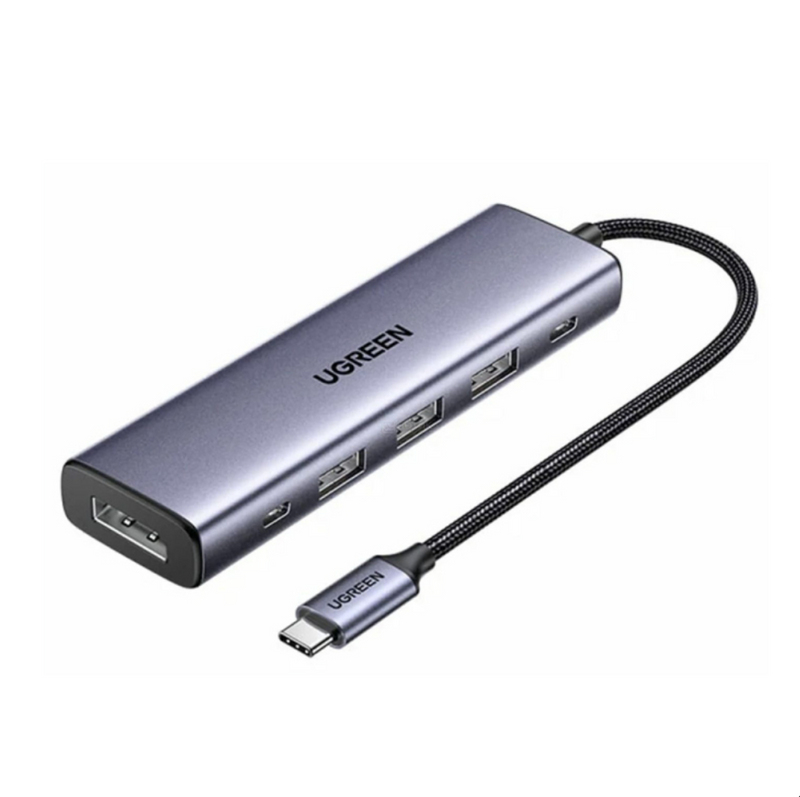 Hub USB-C Ugreen CM511 6-in-1 DisplayPort 4K@60Hz PD 100W gri