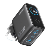 Incarcator Retea Anker Smart Display 100W 2x USB-C 1x USB-A gri - imagine produs