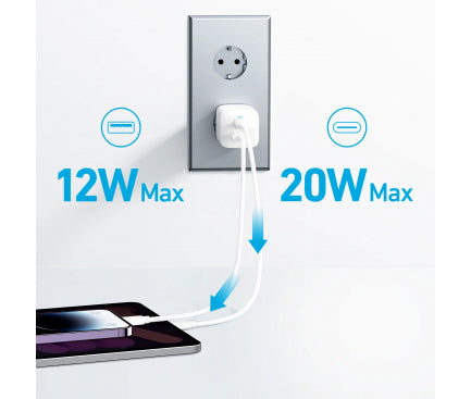 Încărcător Rețea 323 33W USB-C USB Alb - Anker