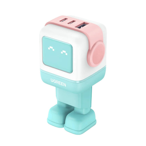 Incarcator Ugreen Uno CD361 GaN 65W 2x USB-C 1x USB-A roz/albastru